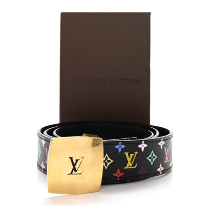 Louis Vuitton Monogram Multicolor LV Cut Reversible Belt 85 34 Black 7 of 7