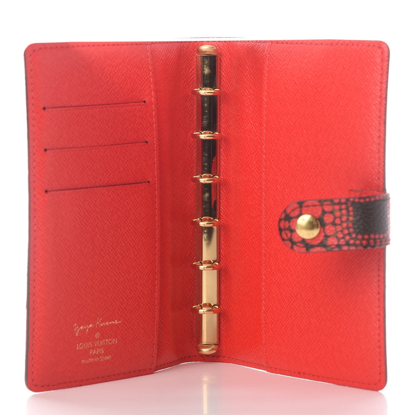 Monogram Kusama Town Small Ring Agenda Cover Red