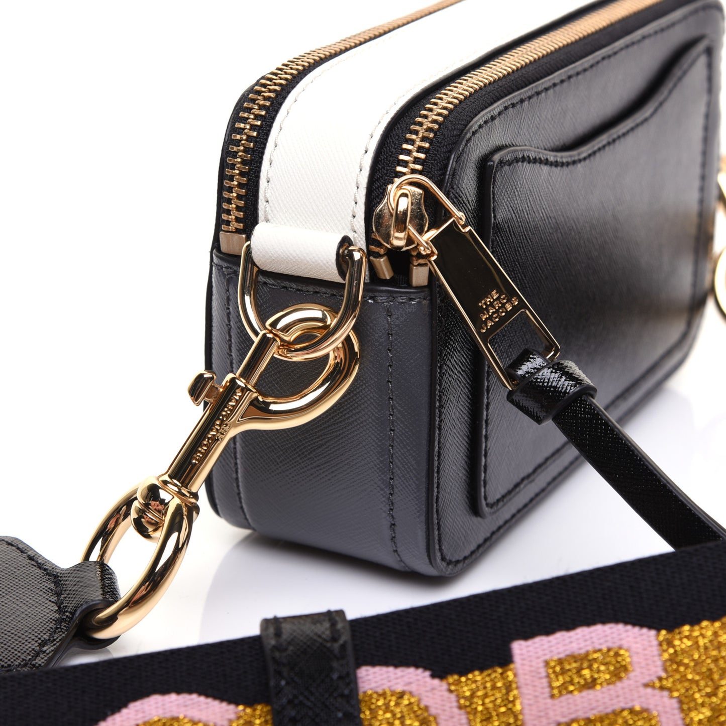 Saffiano Small Snapshot Camera Bag Black