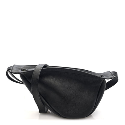 The Row Grained Calfskin Small Slouchy Banana Bag Black 1 of 9