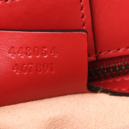 Gucci Calfskin Matelasse Small GG Marmont Tote Hibiscus Red 7 of 12