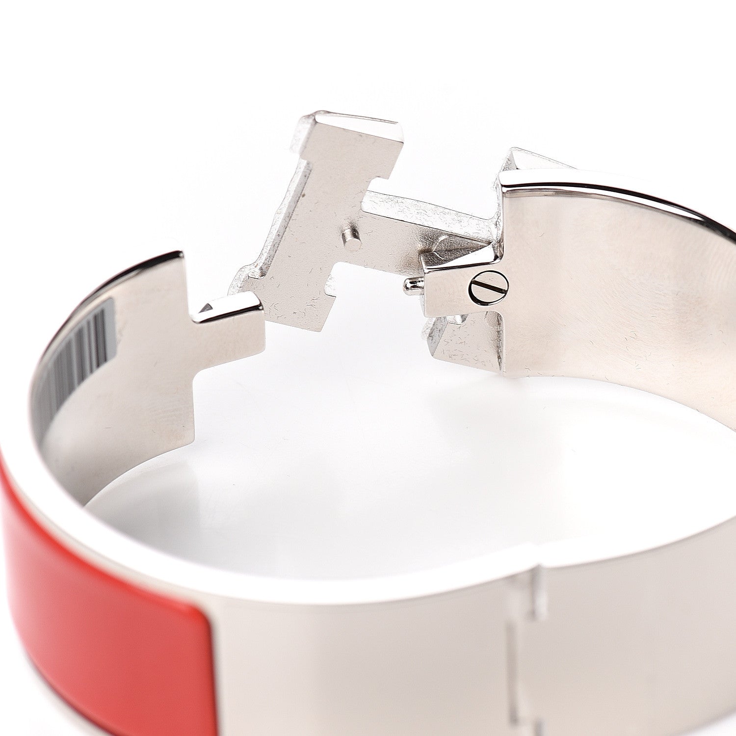 Hermes Enamel Wide Clic Clac H Bracelet PM Rouge Bandana 3 of 5