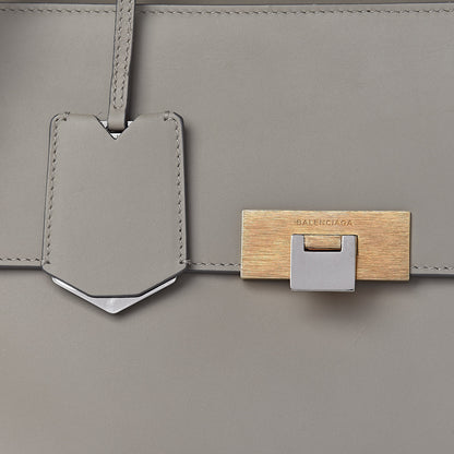 Balenciaga Calfskin Le Dix M Cartable Shoulder Bag Pearl Grey 15 of 15