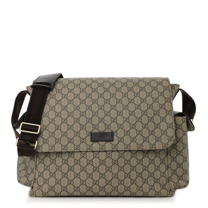 Gucci GG Plus Monogram Messenger Diaper Bag Dark Brown 1 of 14