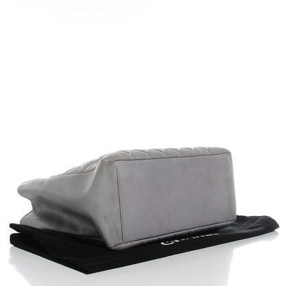 Chanel Caviar Quilted Grand Shopping Tote GST Light Grey 4 of 7