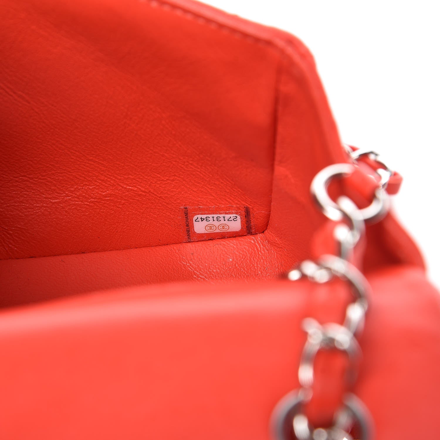 Chanel Lambskin Quilted Mini Rectangular Flap Red 7 of 10