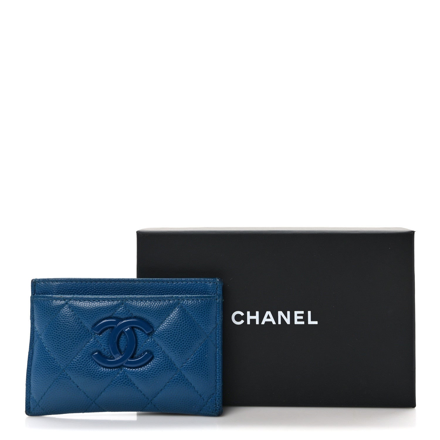 Chanel Caviar Quilted My Everything Card Holder Blue 13 of 13