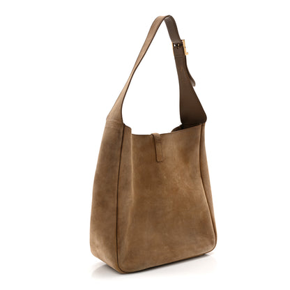 Saint Laurent Suede Large Le 5 A 7 Soft Hobo Golden Leaf 3 of 17