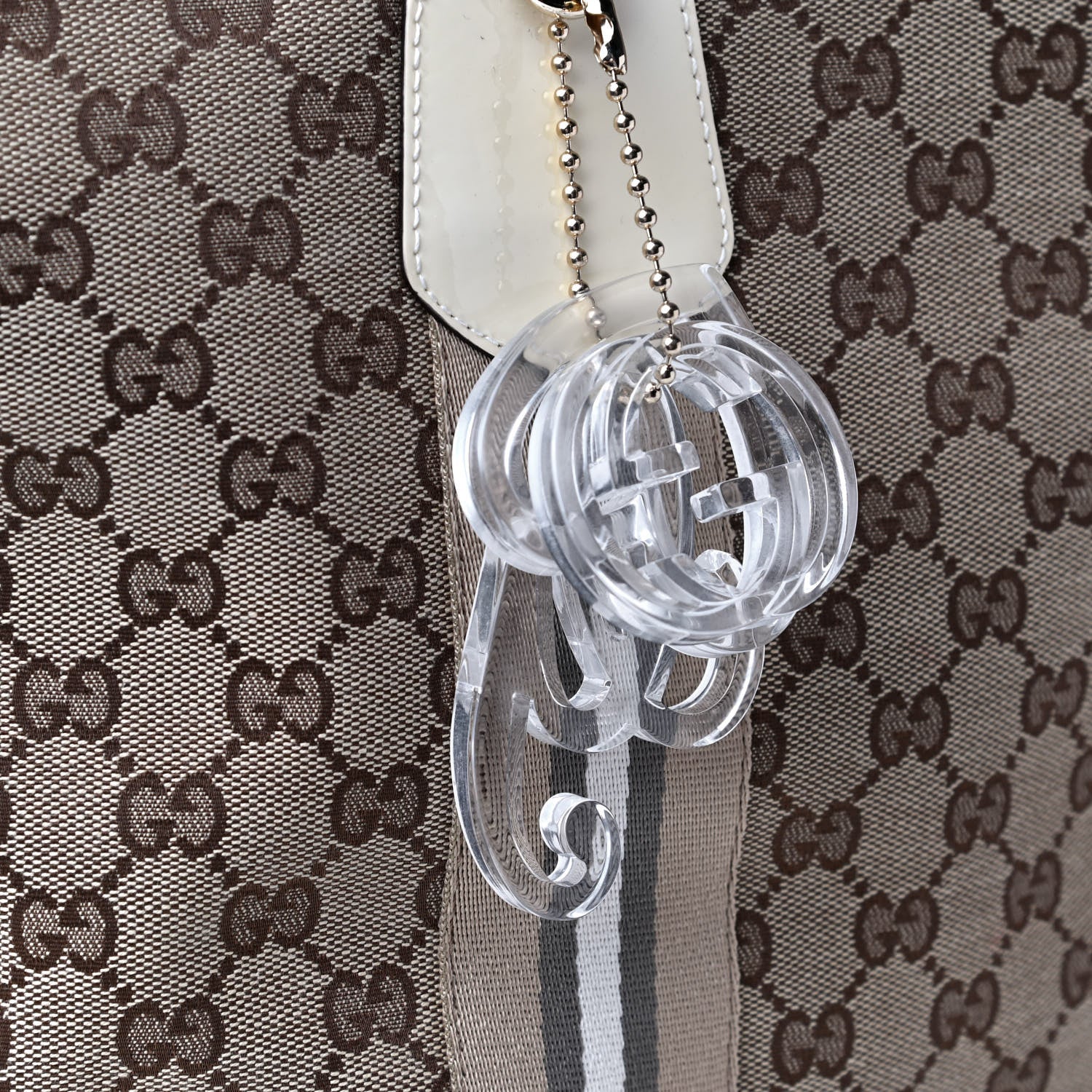 Gucci Monogram Web Large Jolie Tote White 5 of 5