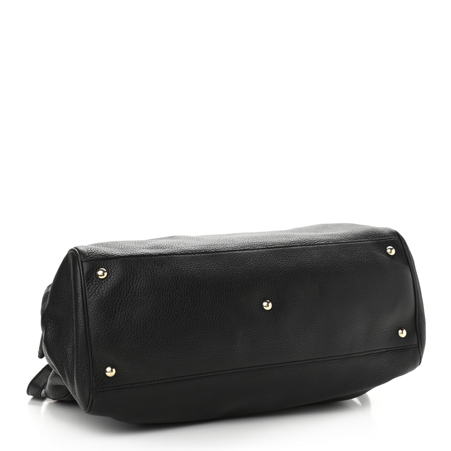 Calfskin Large Bamboo Shopper Tote Black