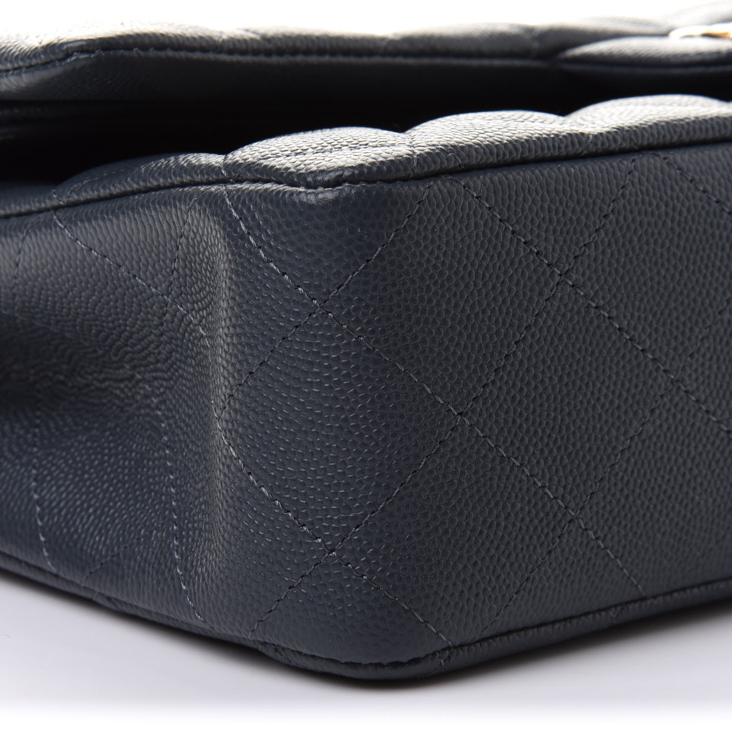 Chanel Caviar Quilted Medium Double Flap Dark Grey 8 of 10