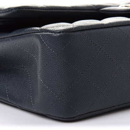 Chanel Caviar Quilted Medium Double Flap Dark Grey 8 of 10