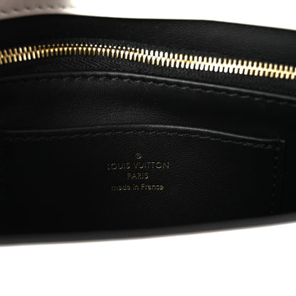 Louis Vuitton Lambskin Malletage Top Handle GO-14 MM White Black 6 of 9