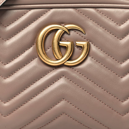 Gucci Calfskin Matelasse Small GG Marmont Chain Shoulder Bag Porcelain Rose 8 of 11