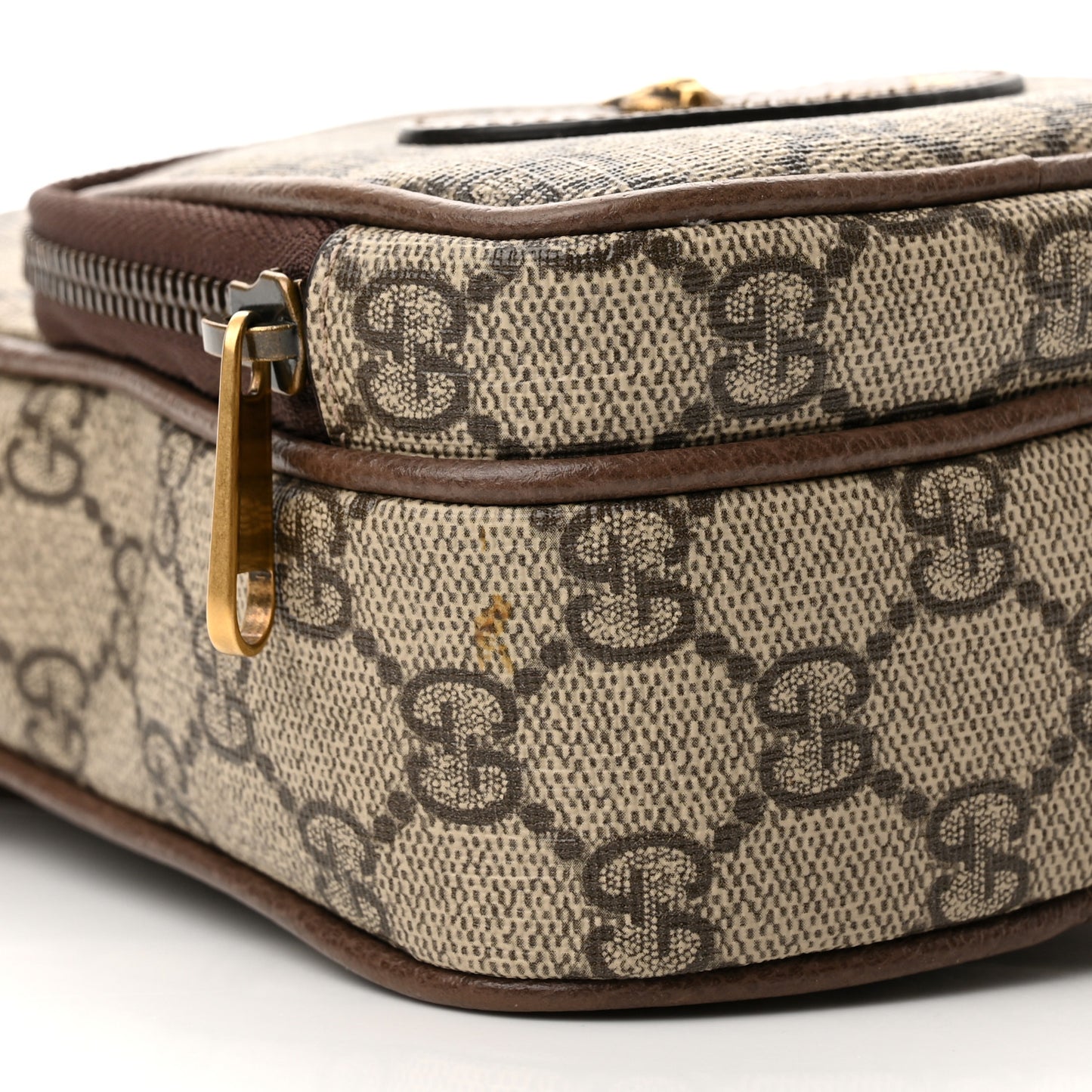 GG Supreme Monogram Mini Neo Vintage Double Zip Messenger Bag Beige New Acero Crop