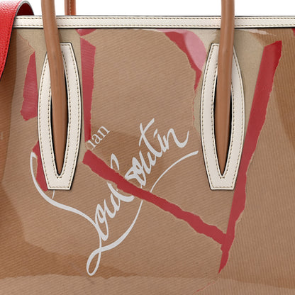 Christian Louboutin Loubi Kraft PVC Patent Calfskin Empire Medium Paloma Kraft Latte 7 of 12