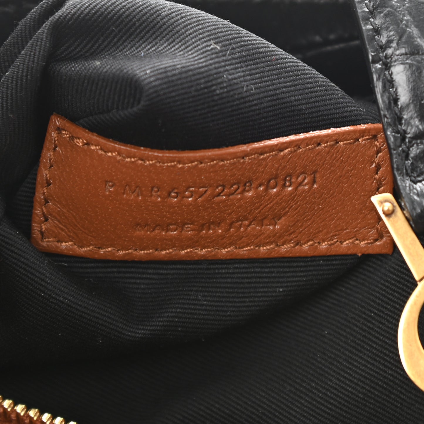 Calfskin Crocodile Embossed Le 5 A 7 Hobo Black