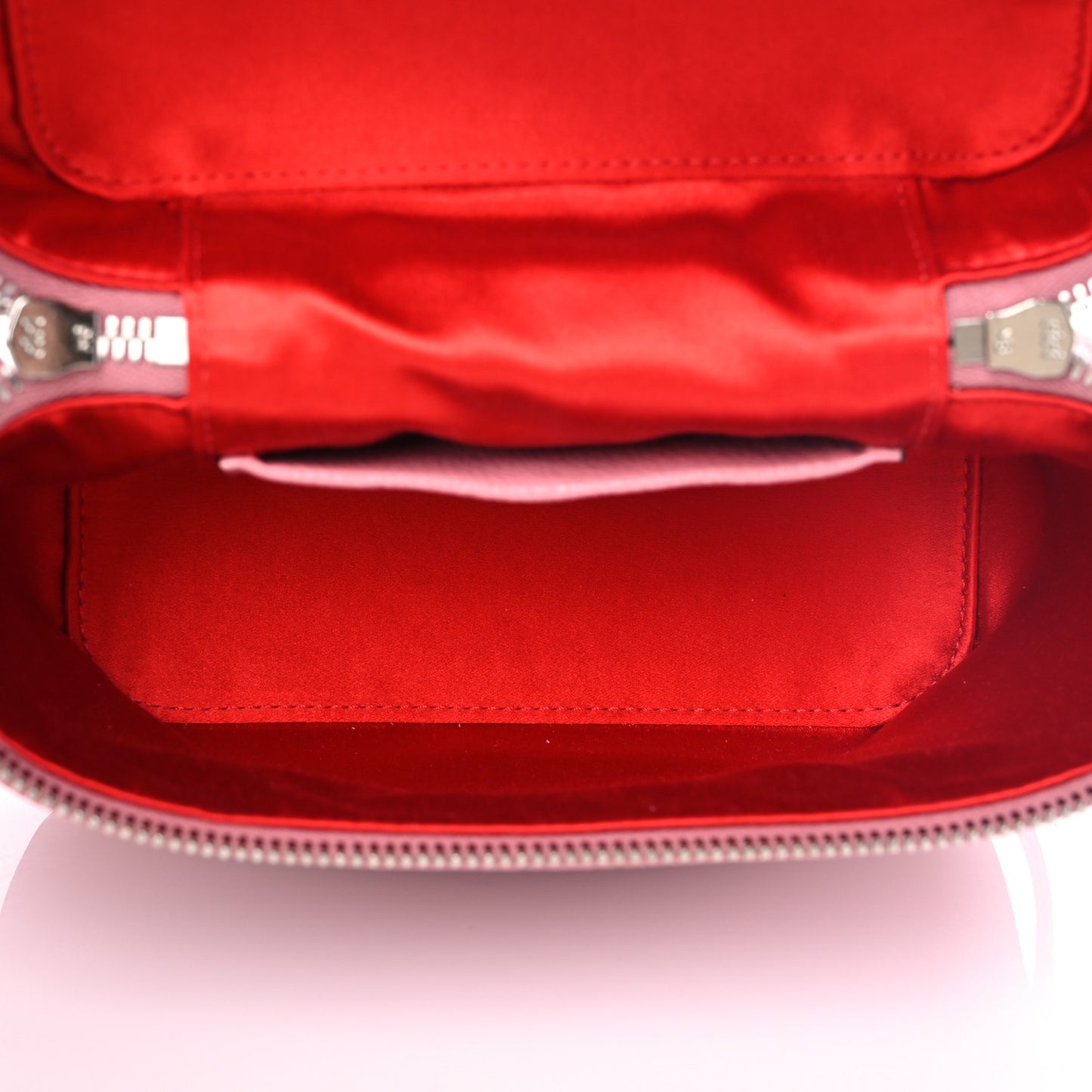 Goatskin Madras Top Handle Vanity Case Rosa