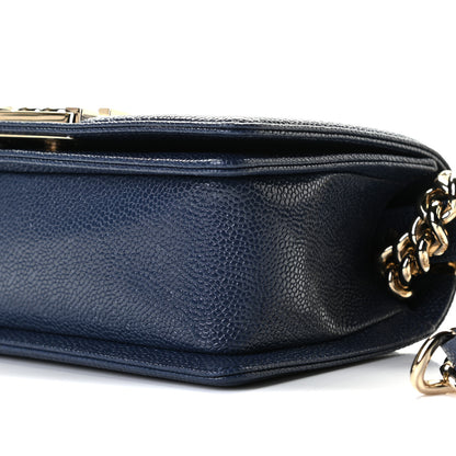 Chanel Caviar Quilted Small Boy Flap Navy 5 of 9