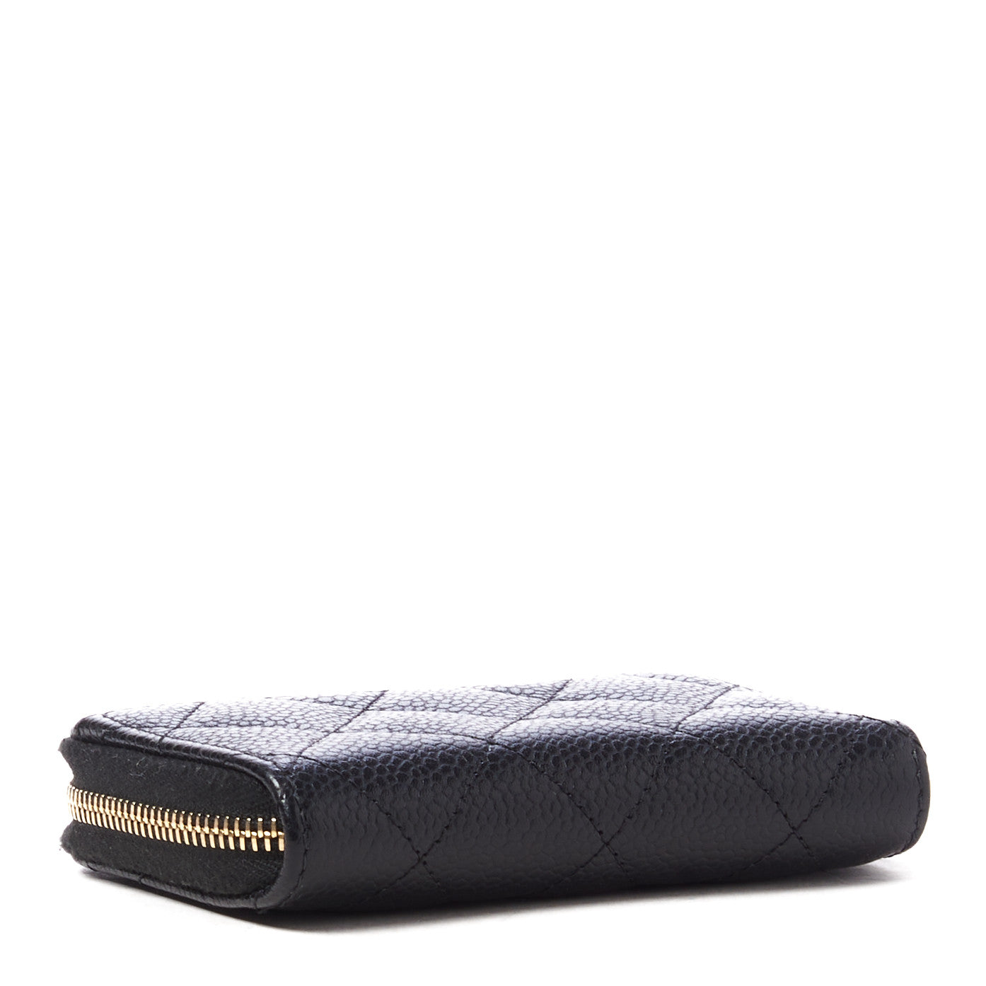 Chanel Caviar Quilted Zip Coin Purse Black 3 of 8