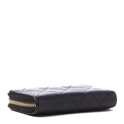 Chanel Caviar Quilted Zip Coin Purse Black 3 of 8