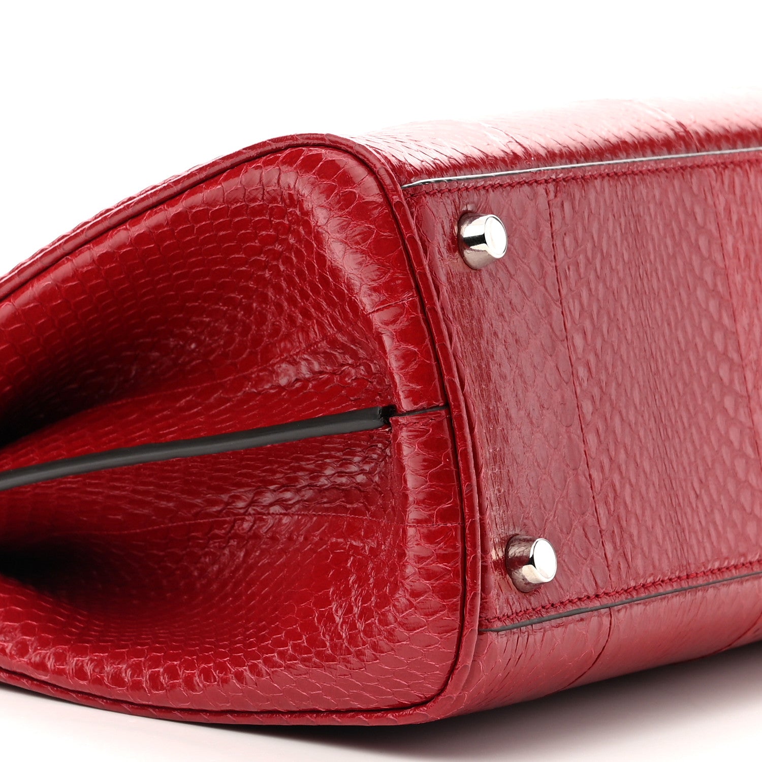 Gucci Snakeskin Small Zumi Top Handle Bag Romantic Cerise 10 of 11
