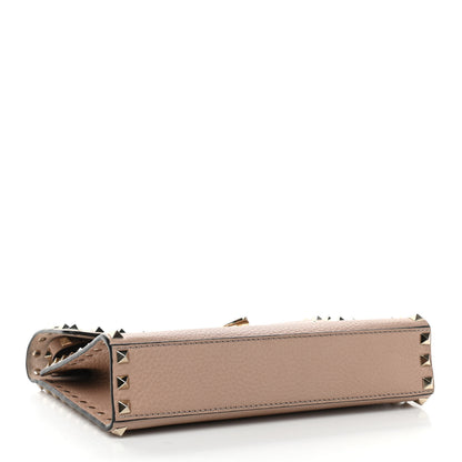 Valentino Garavani Pebbled Calfskin Medium Rockstud Flip Lock Crossbody Bag Poudre 4 of 14