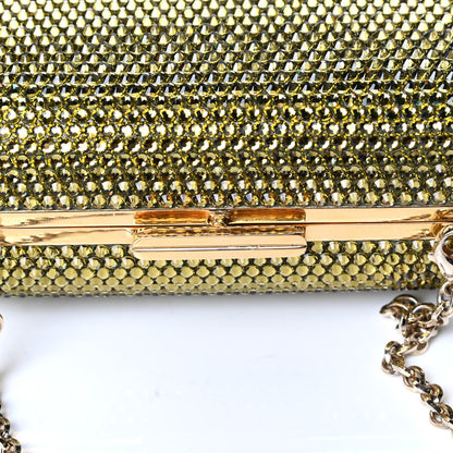 Judith Leiber Swarovski Crystal Minaudiere Clutch Gold 5 of 13
