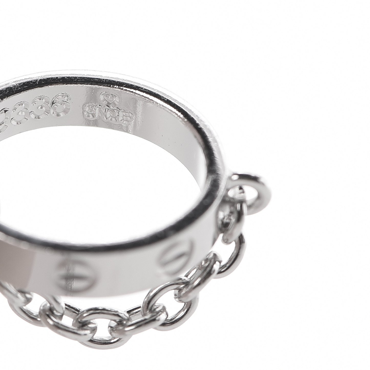 18K White Gold Interlocking LOVE Necklace