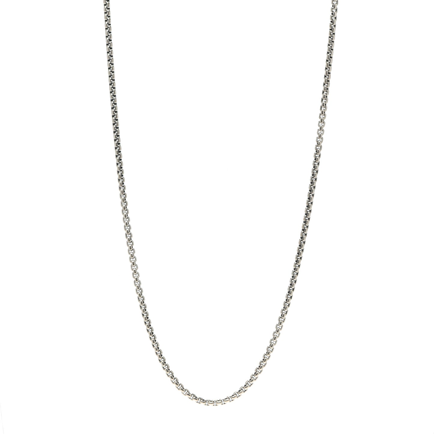 Sterling Silver 2.7mm Small Box Chain Necklace 22"