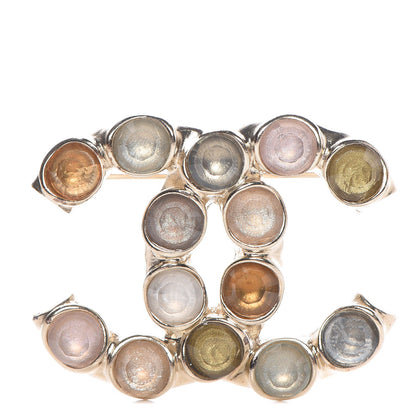 Chanel Resin CC Brooch Gold 1 of 5