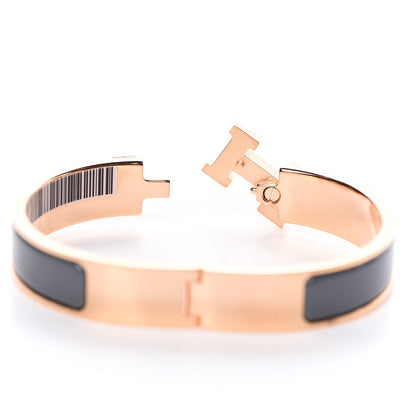 Hermes Enamel Narrow Clic Clac H Bracelet PM Ardoise 3 of 4