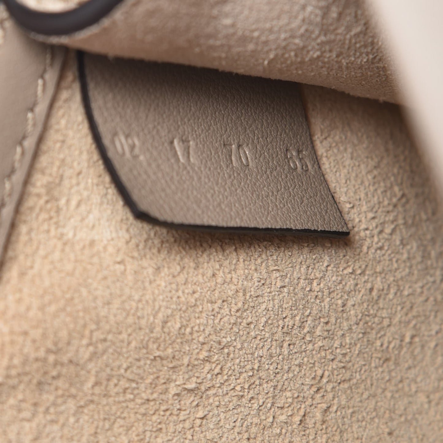 Calfskin Suede Small Nile Bracelet Bag Motty Grey