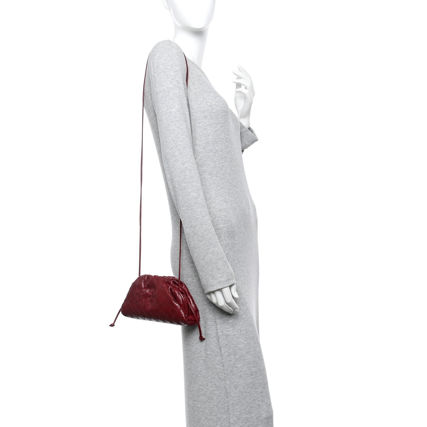 Bottega Veneta Nappa Intrecciato The Mini Pouch Bordeaux 2 of 10