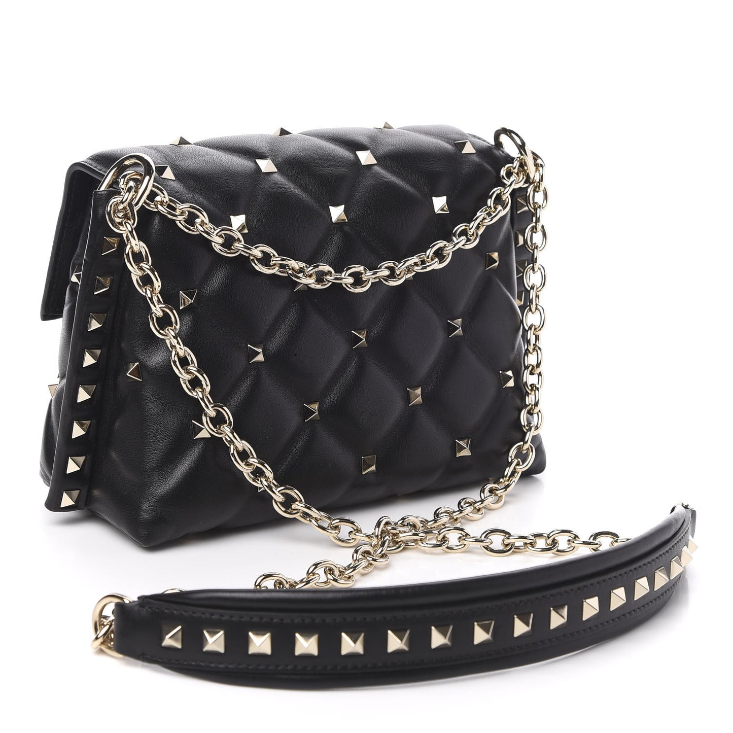 Nappa Small Candystud Crossbody Black