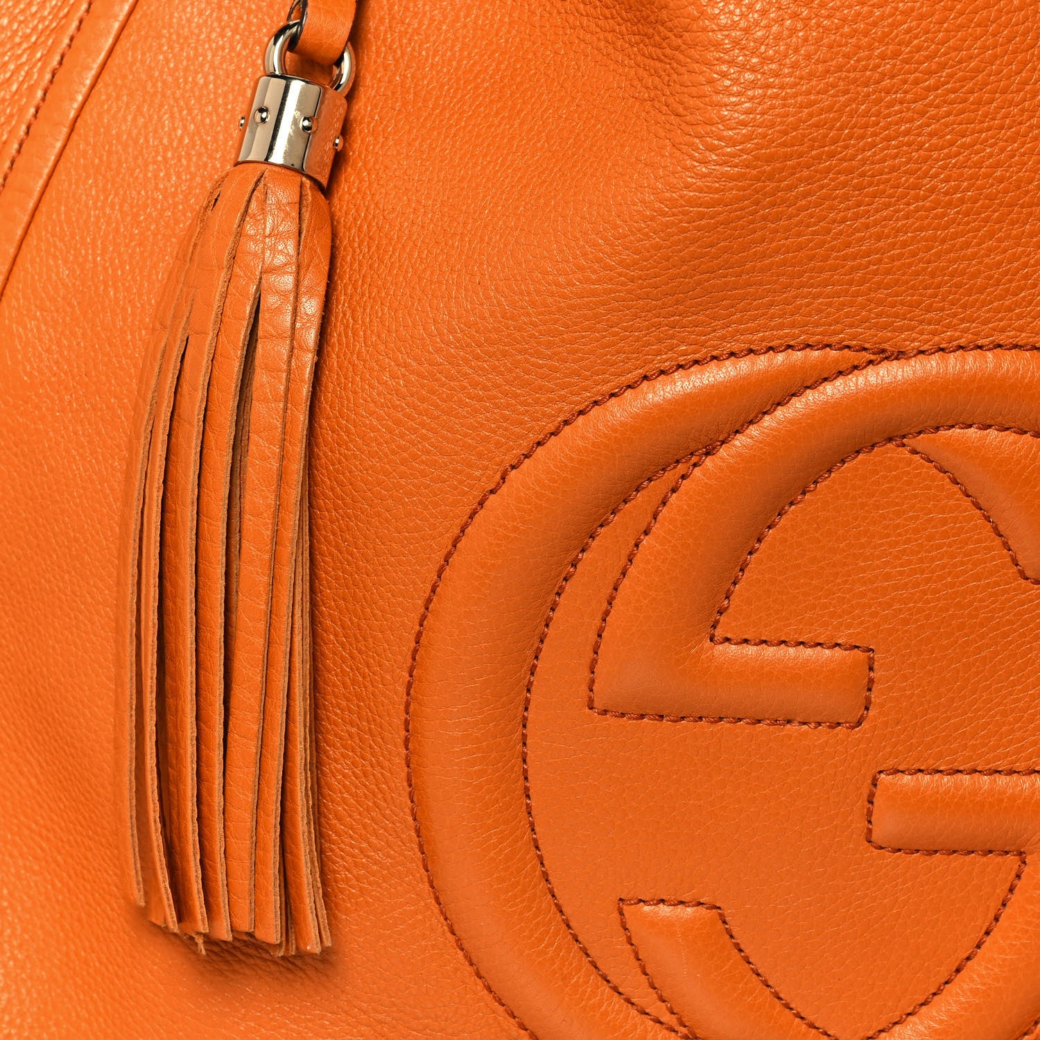 Gucci Cellarius Calfskin Large Soho Shoulder Bag Curcuma 9 of 15