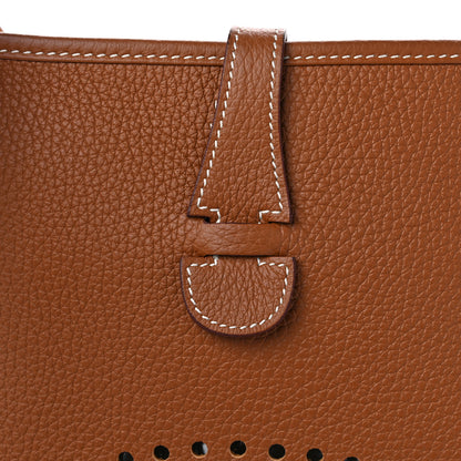 Hermes Taurillon Clemence Evelyne III PM Gold 8 of 11