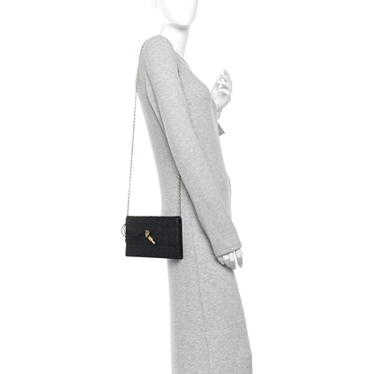 Bottega Veneta Nappa Intrecciato Andiamo Pouch On Chain Black Black 2 of 9