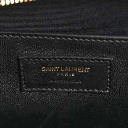 Saint Laurent Canvas Calfskin Medium Uptown Tote Dark Beige 7 of 18