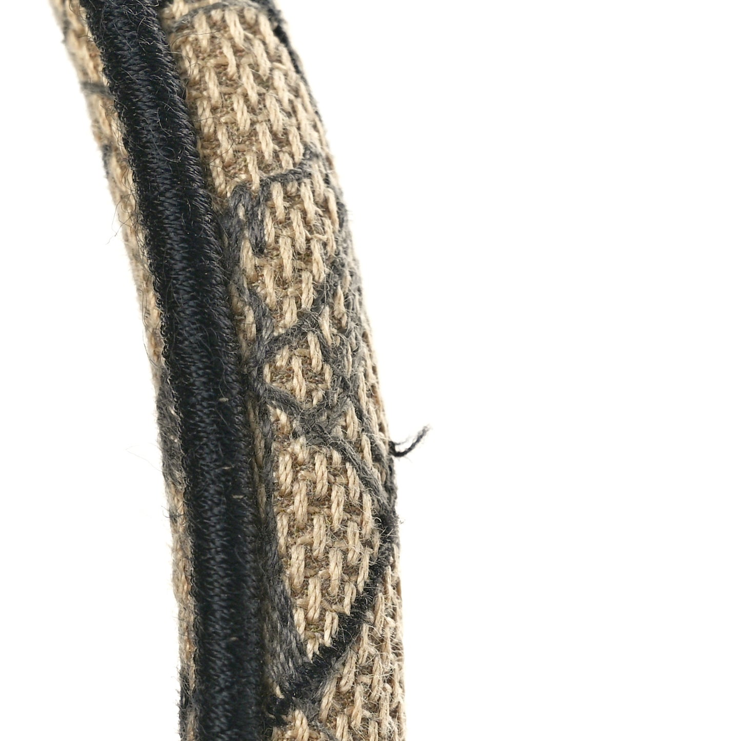 Canvas Embroidered Medium Fleurs Mystiques Book Tote Black Beige