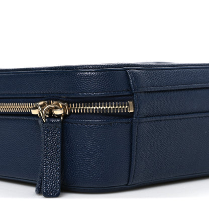 Chanel Caviar Quilted Medium CC Filigree Vanity Case Navy 9 of 10