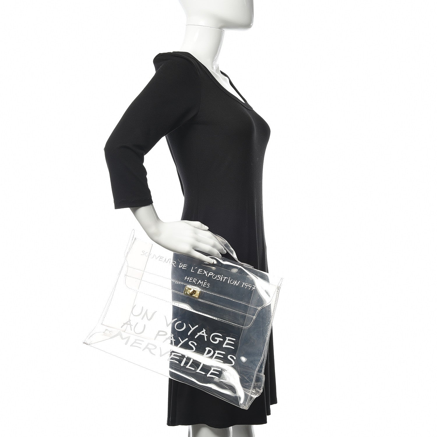 Hermes Vinyl Souvenir De L'Exposition Kelly Transparent 2 of 7
