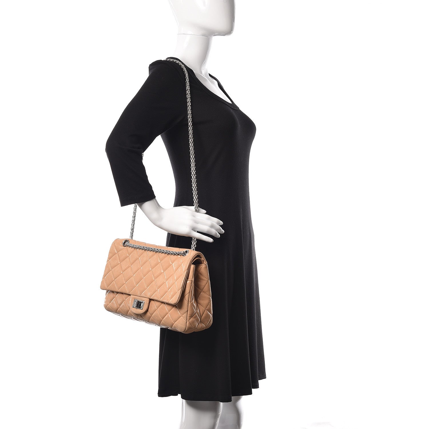 Chanel Iridescent Calfskin Quilted 2.55 Reissue 227 Flap Beige 2 of 25