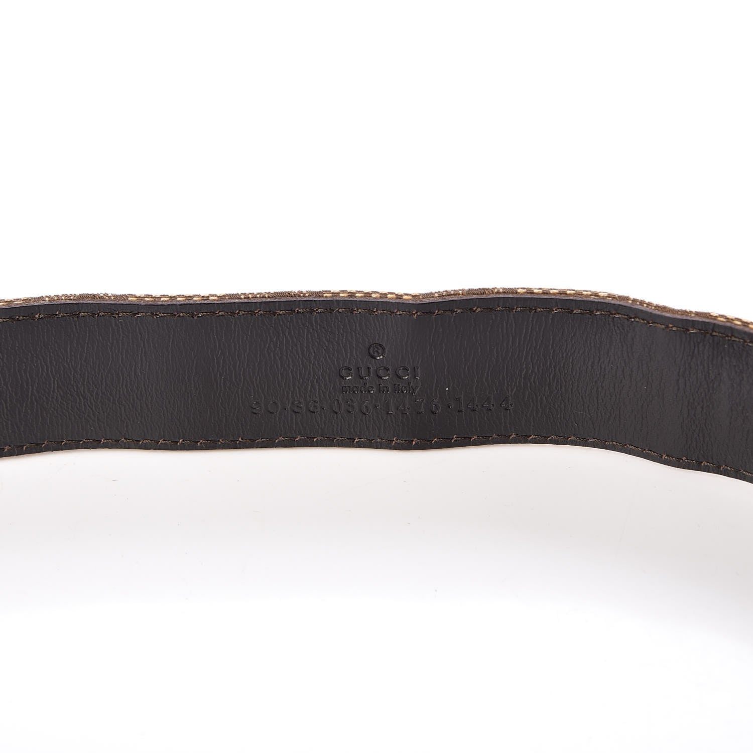 Gucci Monogram Belt 90 36 Dark Brown 3 of 5