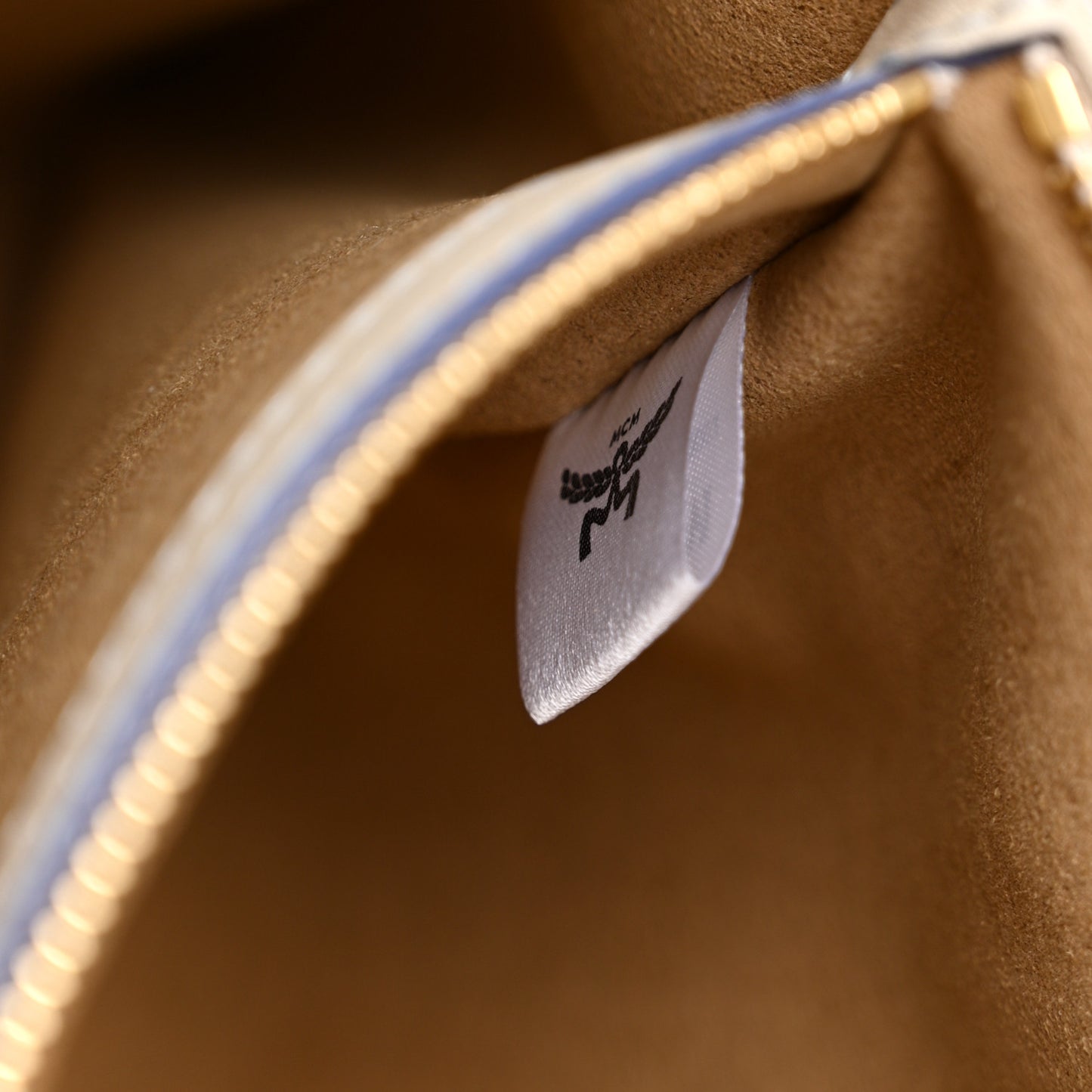 Calfskin Gradation Monogram Large Munchen Tote Blue