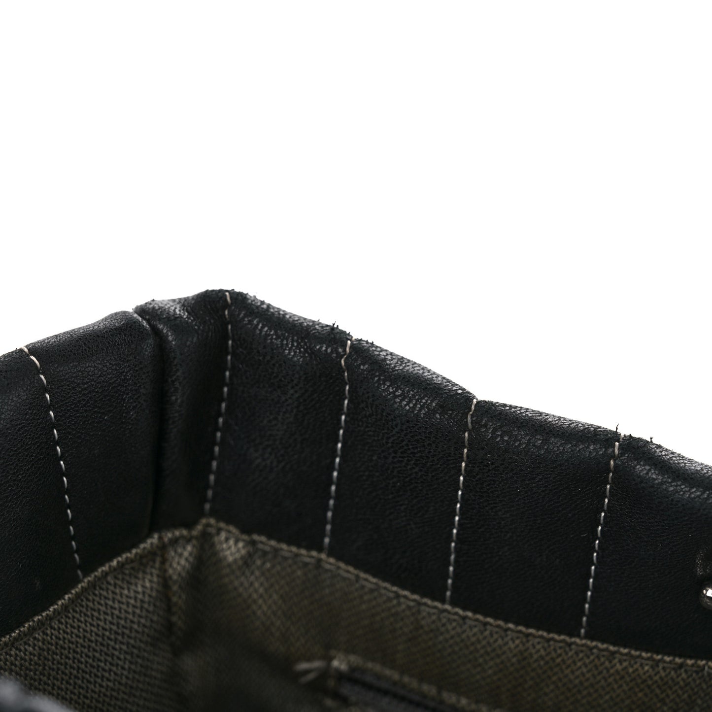 Lambskin Vertical Quilted Large Mademoiselle Tote Black