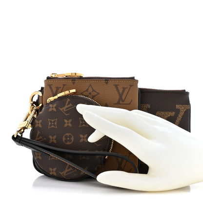 Louis Vuitton LOUIS VUITTON Reverse Monogram Giant Trio Pouch 2 of 10