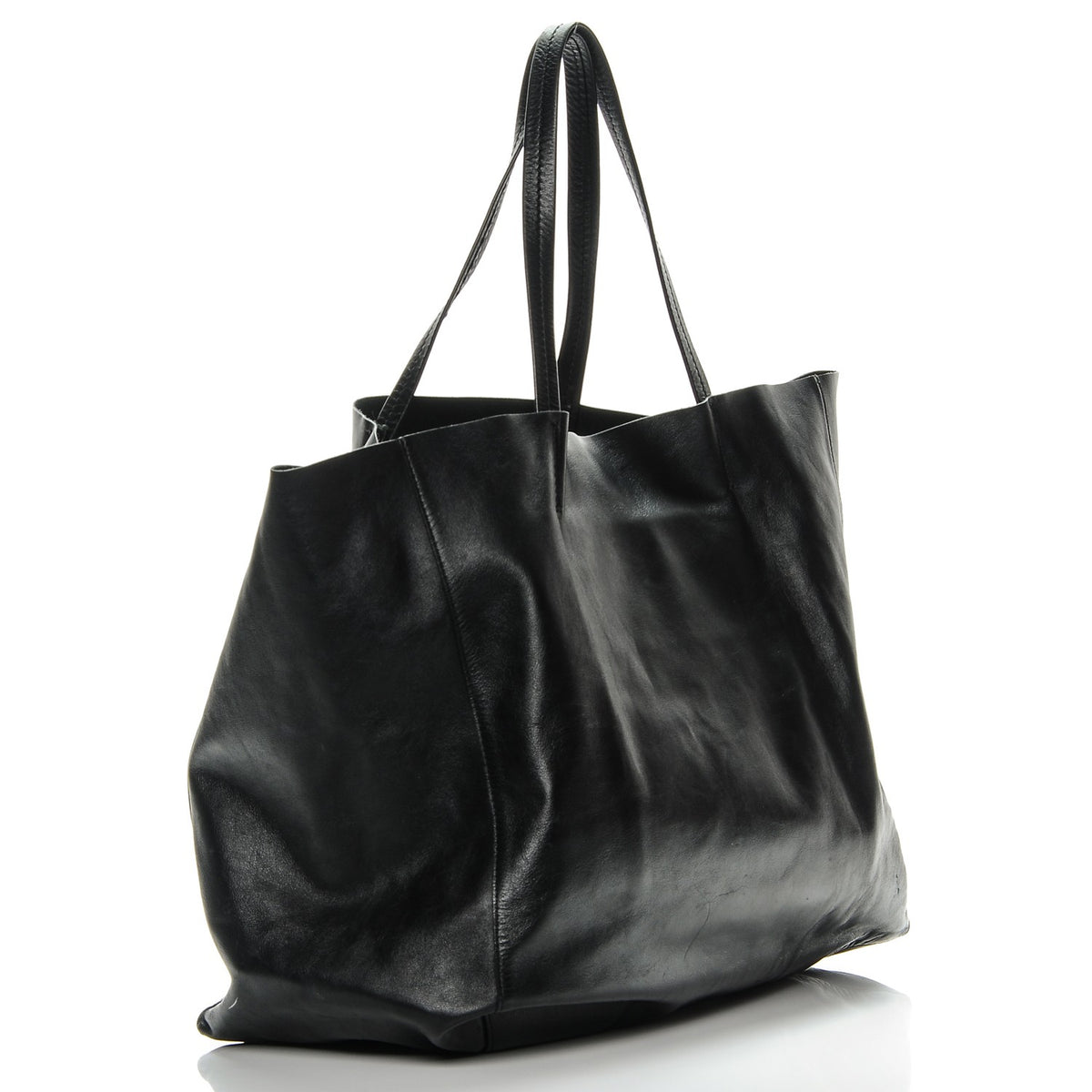 Celine Lambskin Horizontal Cabas Bag Black 3 of 12