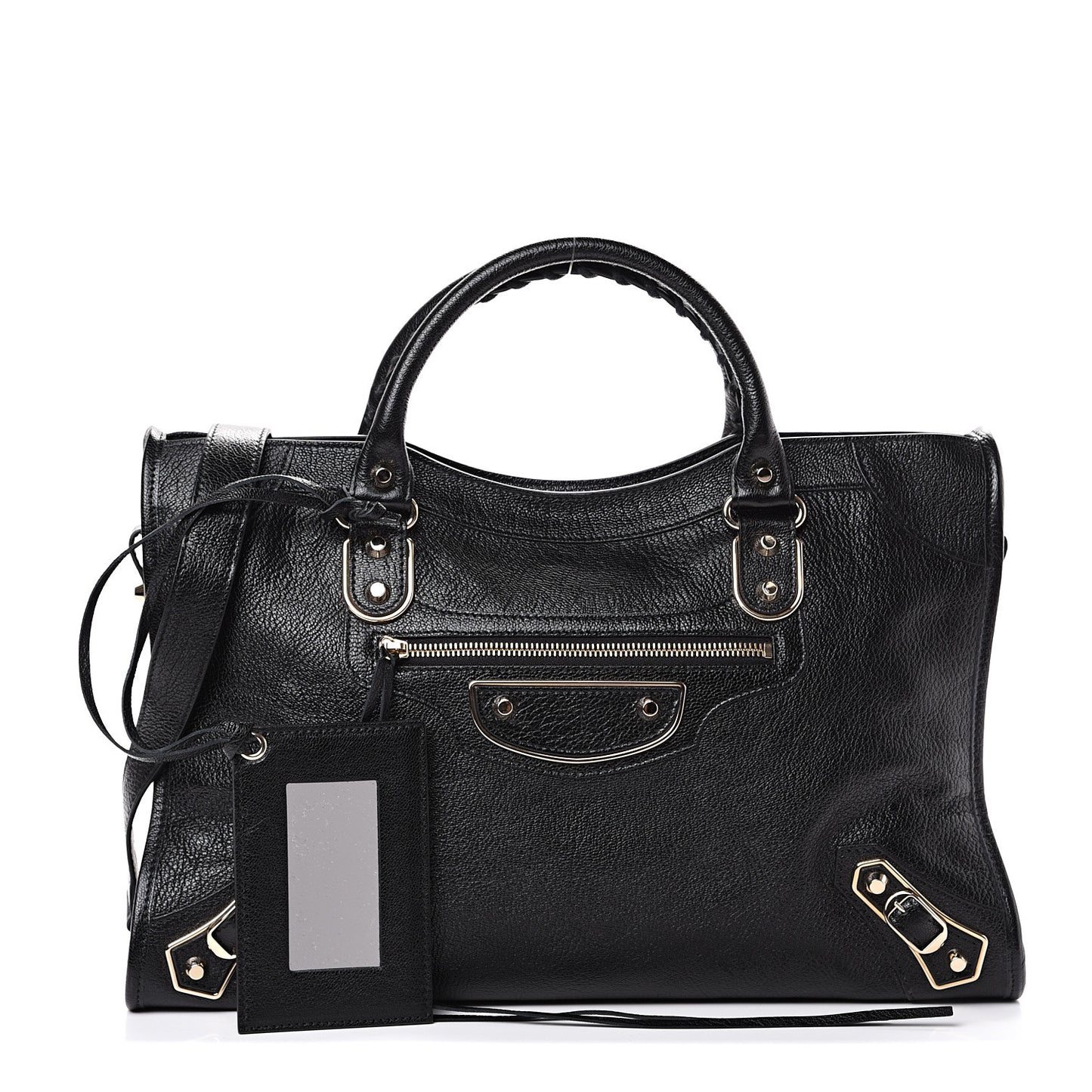 Chevre Gold Metallic Edge Hardware City Black