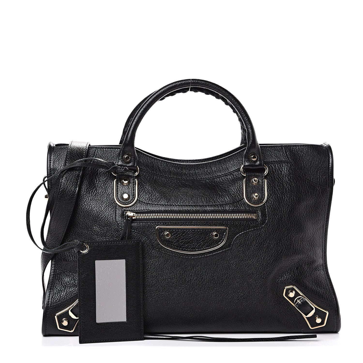 Balenciaga Chevre Gold Metallic Edge Hardware City Black 1 of 9